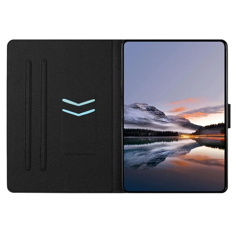 Tablet Case for Samsung Galaxy Tab A9+  /  A11+ Litchi Texture TPU + PU Leather Protective Cover - Golden Sand