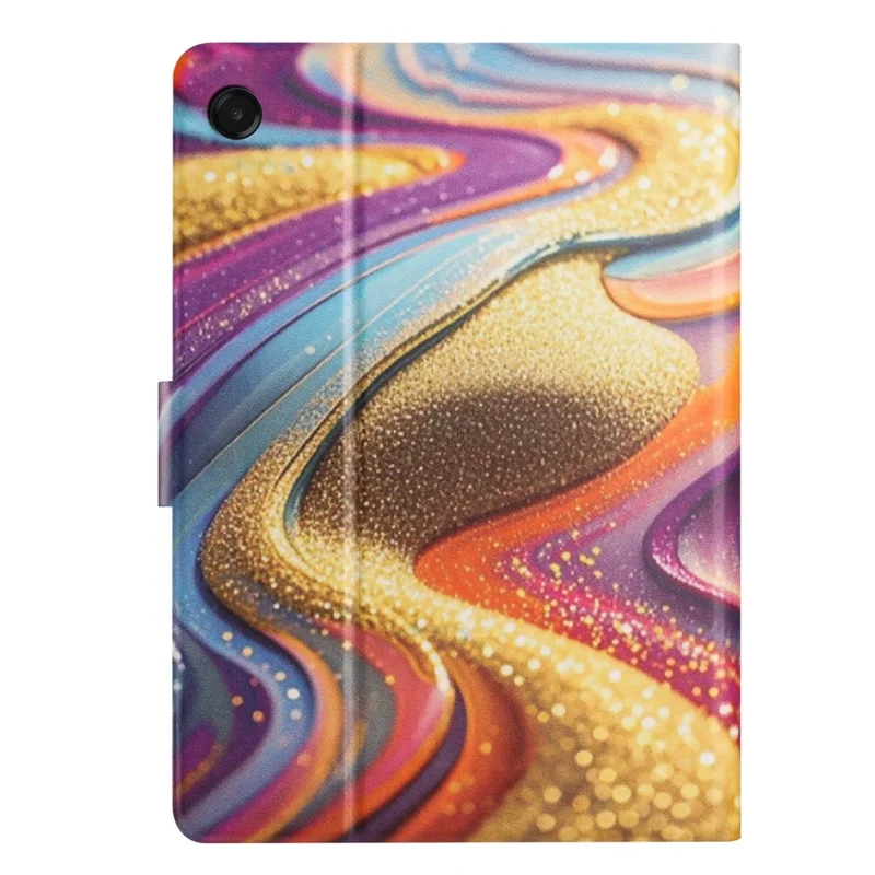 Tablet Case for Samsung Galaxy Tab A9+  /  A11+ Litchi Texture TPU + PU Leather Protective Cover - Golden Sand