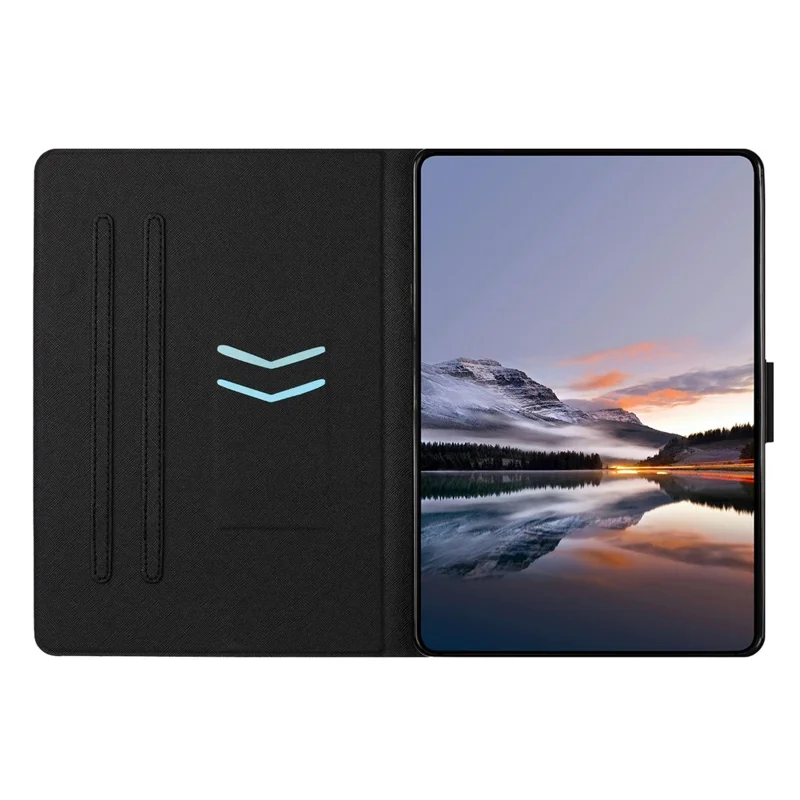 For Samsung Galaxy Tab S11 Tablet Case Litchi Texture TPU + PU Leather Protective Cover - Golden Sand