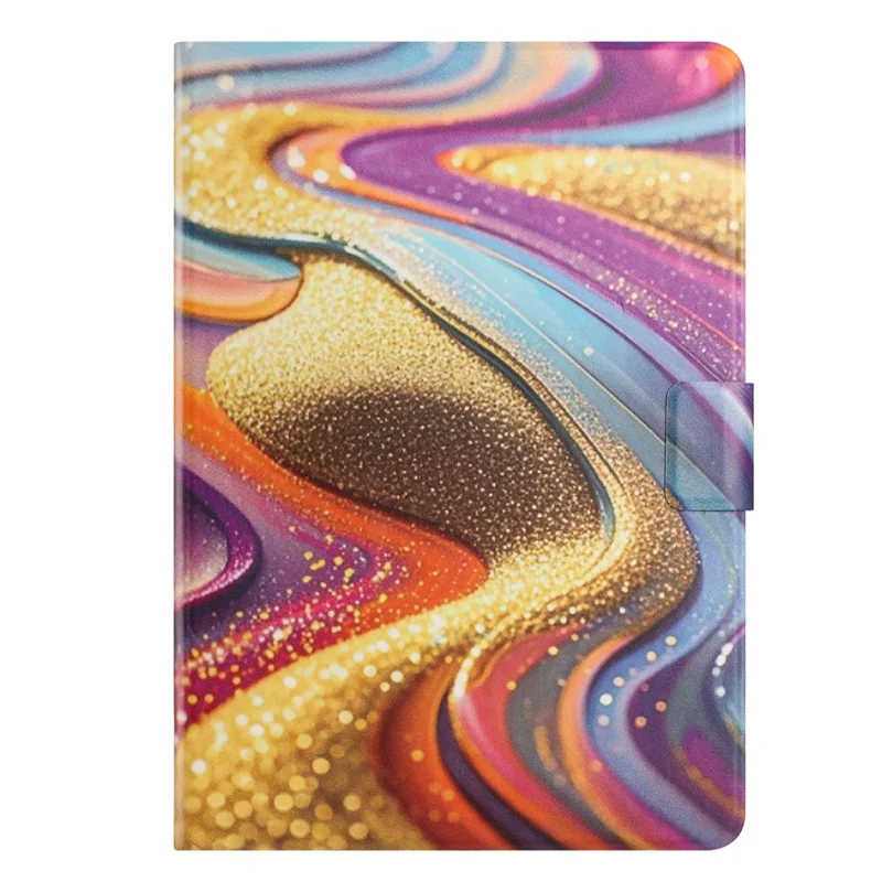 For Samsung Galaxy Tab S11 Tablet Case Litchi Texture TPU + PU Leather Protective Cover - Golden Sand