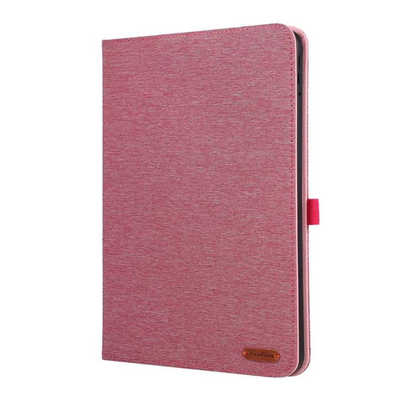 For Oppo Pad Air5 Case with Stand Card Holder Cloth Texture Leather Tablet Cover - Pink