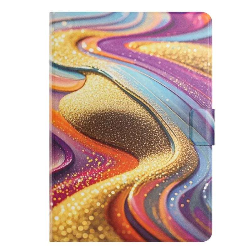 Tablet Case for iPad Air 2  /  9.7-inch (2018)  /  9.7-inch (2017) Litchi Texture TPU + PU Leather Protective Cover - Golden Sand