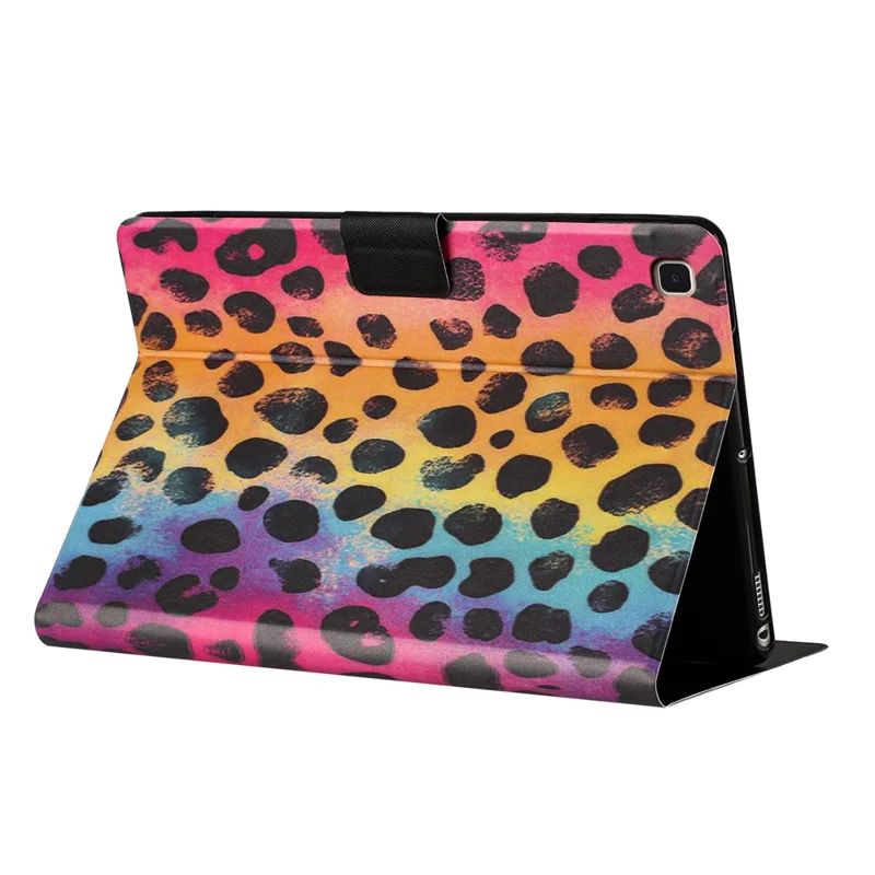 For Samsung Galaxy Tab A7 Lite 8.7-inch Tablet Case Litchi Texture TPU + PU Leather Protective Cover - Leopard Print
