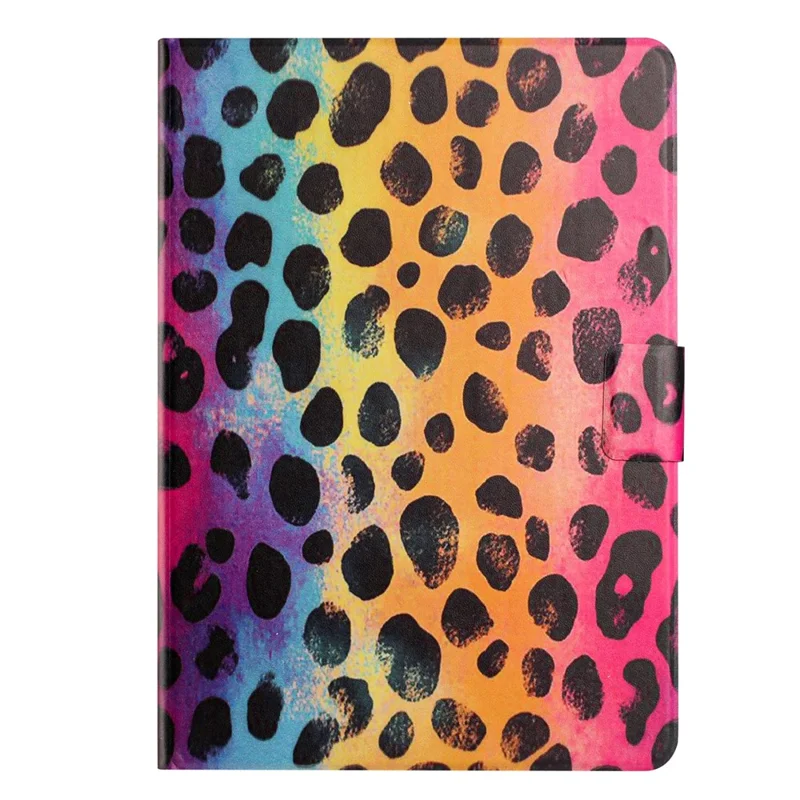 For Samsung Galaxy Tab A7 Lite 8.7-inch Tablet Case Litchi Texture TPU + PU Leather Protective Cover - Leopard Print