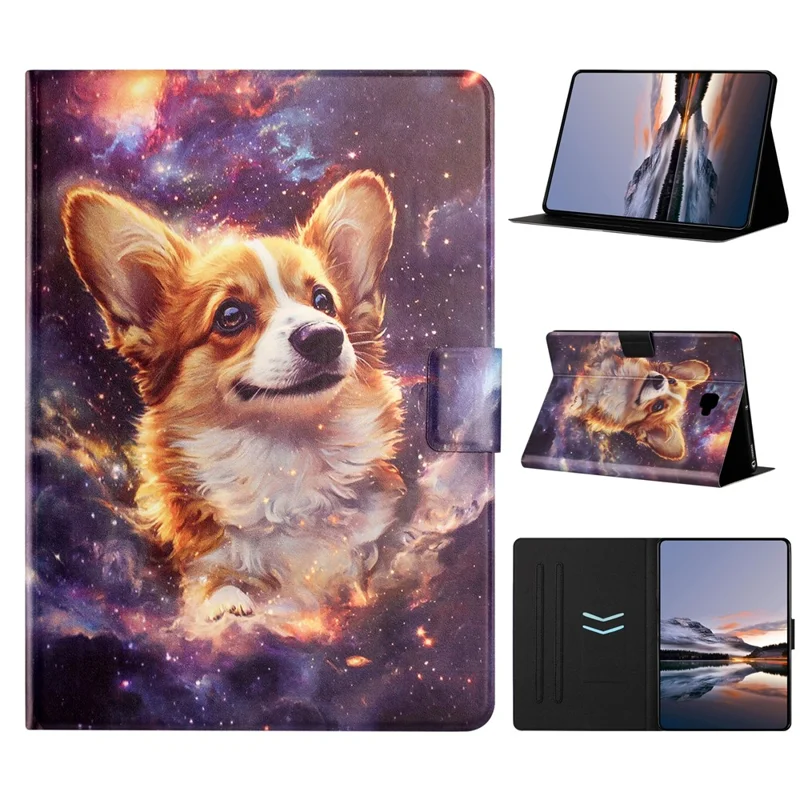For Samsung Galaxy Tab A 10.1 (2016) Tablet Case Litchi Texture TPU + PU Leather Protective Cover - Corgi