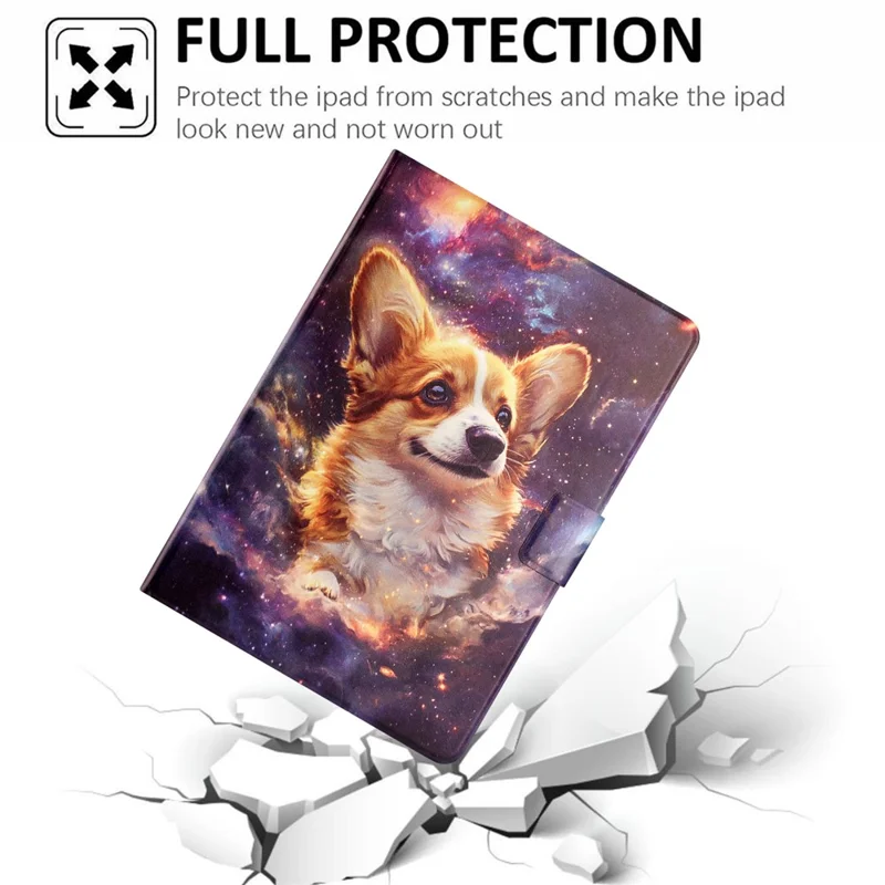 For Samsung Galaxy Tab A 10.1 (2016) Tablet Case Litchi Texture TPU + PU Leather Protective Cover - Corgi