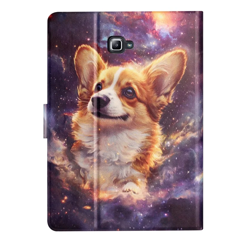 For Samsung Galaxy Tab A 10.1 (2016) Tablet Case Litchi Texture TPU + PU Leather Protective Cover - Corgi