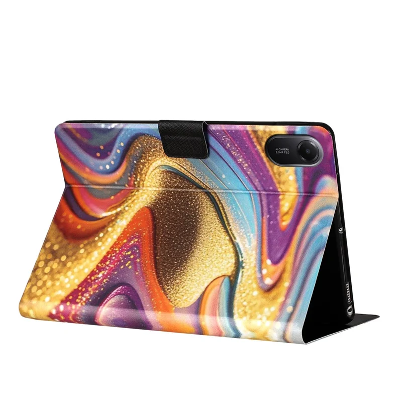 For Xiaomi Redmi Pad 2 Tablet Case Litchi Texture TPU + PU Leather Protective Cover - Golden Sand