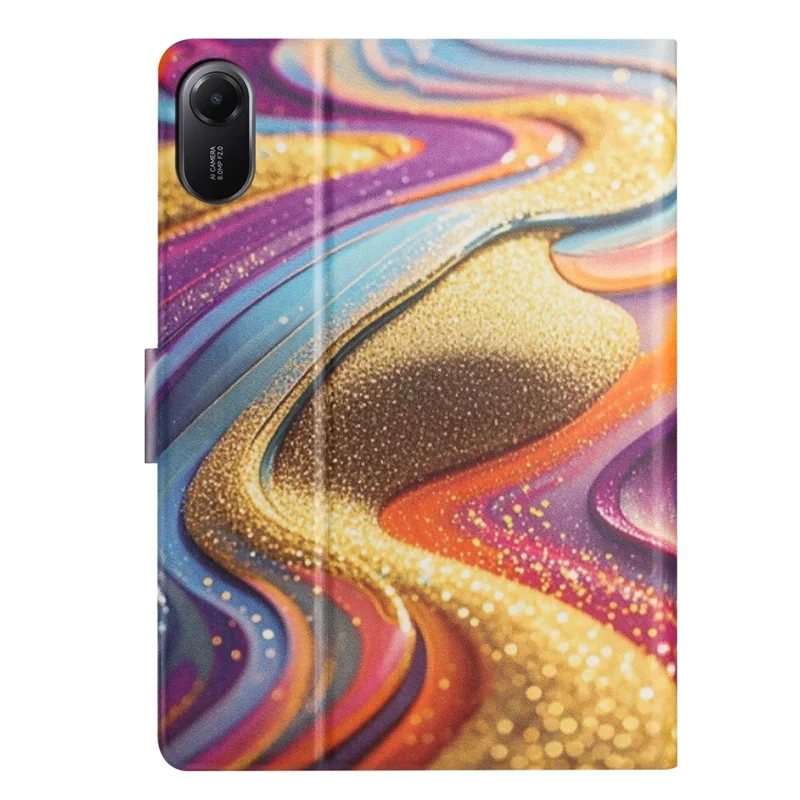 For Xiaomi Redmi Pad 2 Tablet Case Litchi Texture TPU + PU Leather Protective Cover - Golden Sand