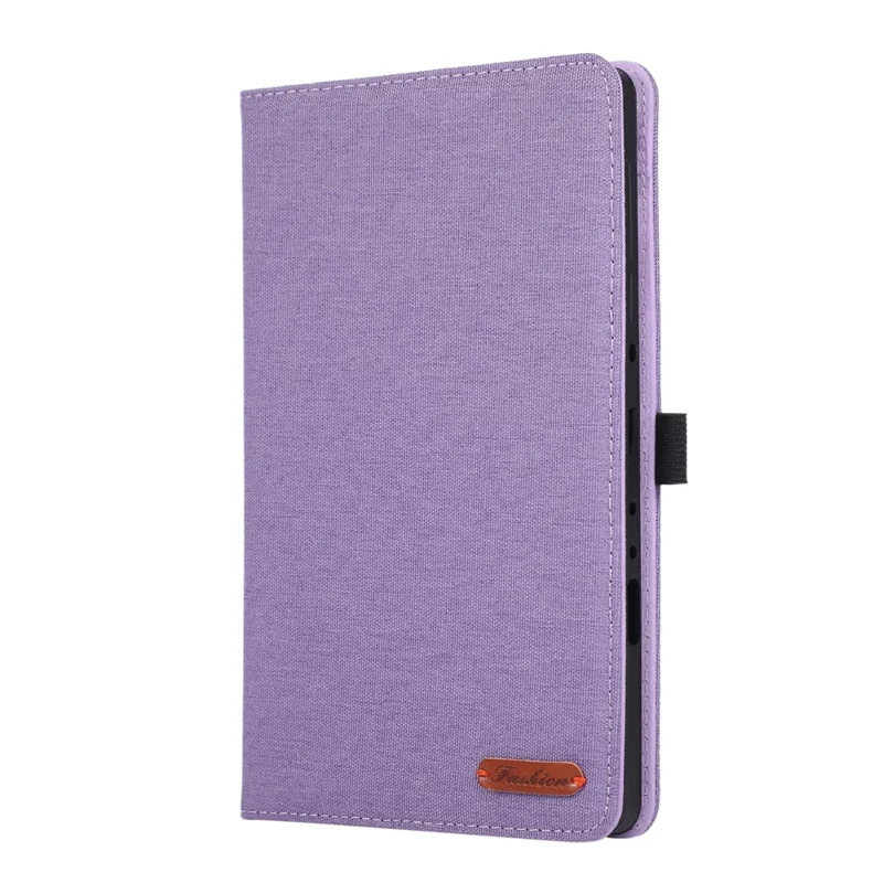 For Lenovo Tab Gen 5 / Legion Y700 (Gen 5) Case with Stand Card Holder Cloth Texture Leather Tablet Cover - Purple