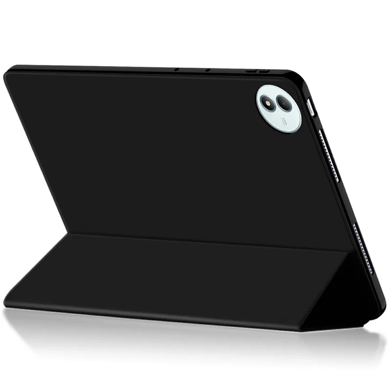 For vivo Pad6 Pro Case PU Leather TPU Back Trifold Stand Tablet Cover - Black