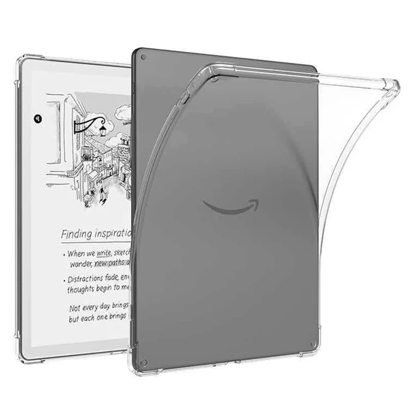 Für Amazon Kindle Scribe Colorsoft Hülle Vier-Ecken-Stoßfest Transparente Tablet-TPU-Hülle - Transparent