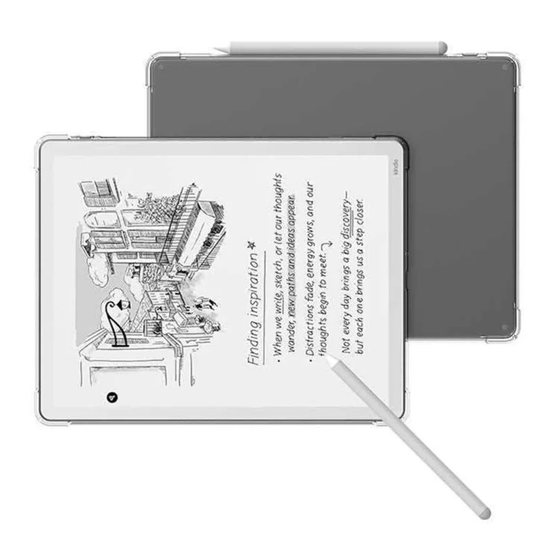 Für Amazon Kindle Scribe Colorsoft Hülle Vier-Ecken-Stoßfest Transparente Tablet-TPU-Hülle - Transparent