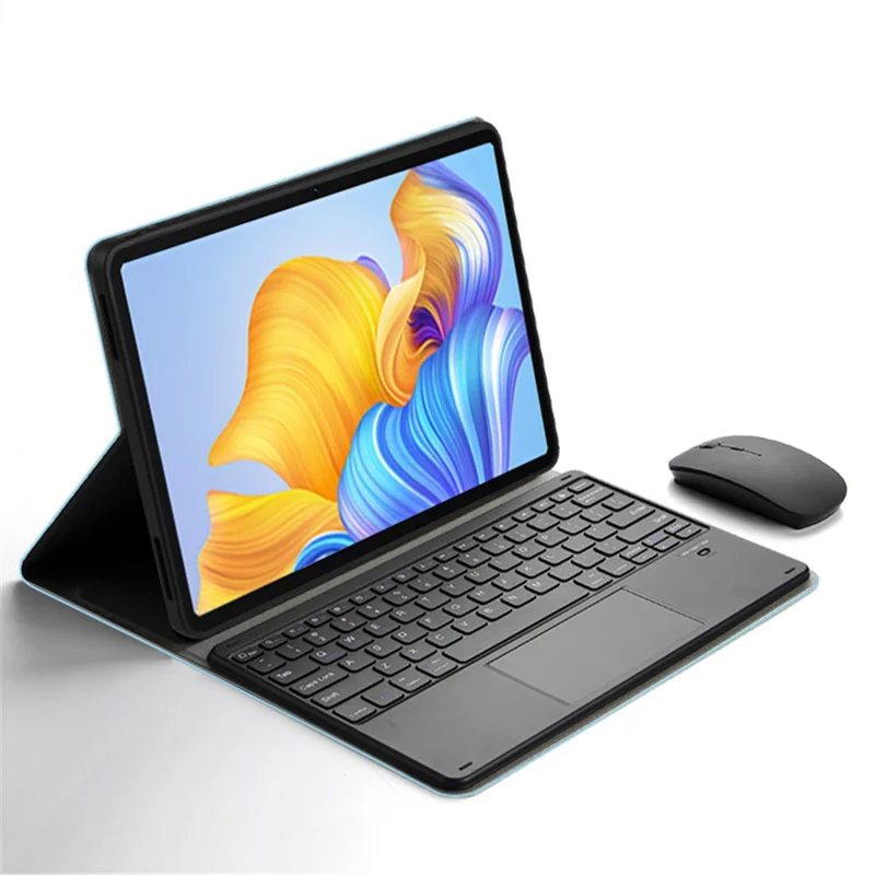 For Honor Pad 8 Leather Stand Tablet Case with Detachable Magnetic Wireless Keyboard (Without Touchpad) - Blue