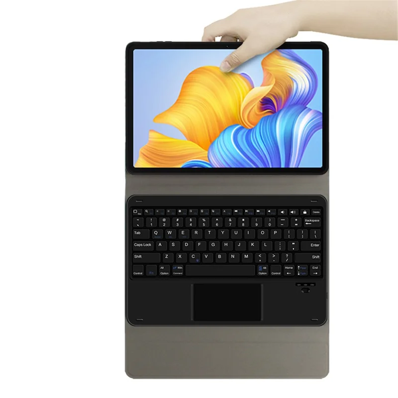 For Honor Pad 8 Leather Stand Tablet Case with Detachable Magnetic Wireless Keyboard (Without Touchpad) - Blue