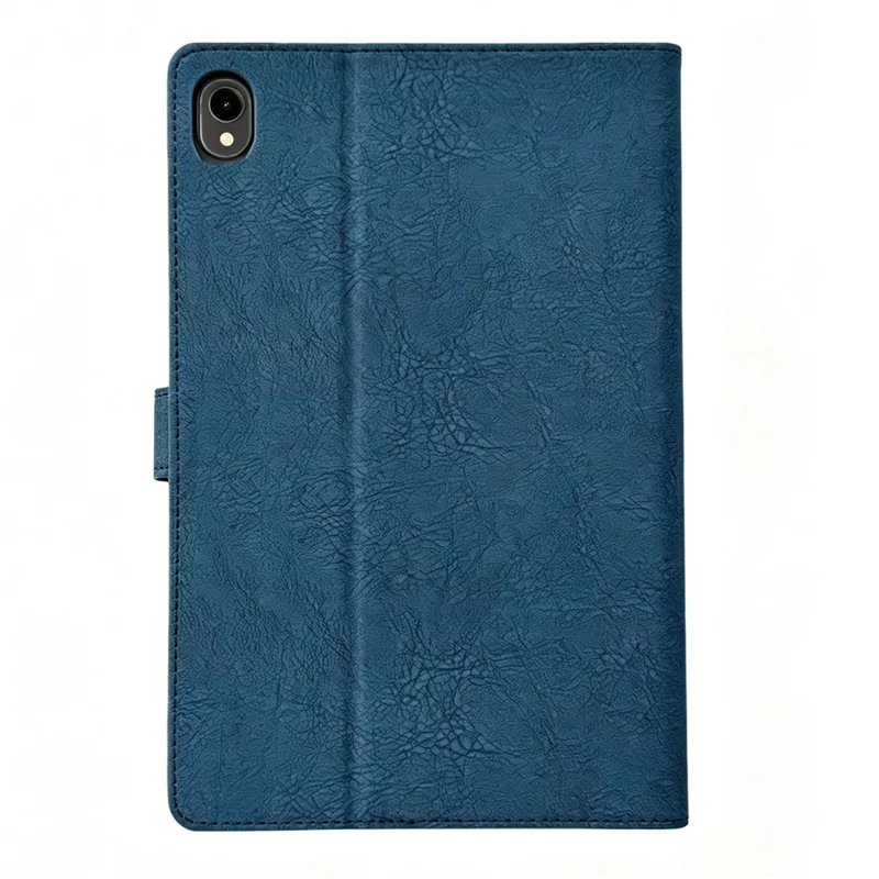 For Samsung Galaxy Tab S11 Tablet Case Embossed Magpie Pattern TPU PU Protective Cover with Card Slots - Blue