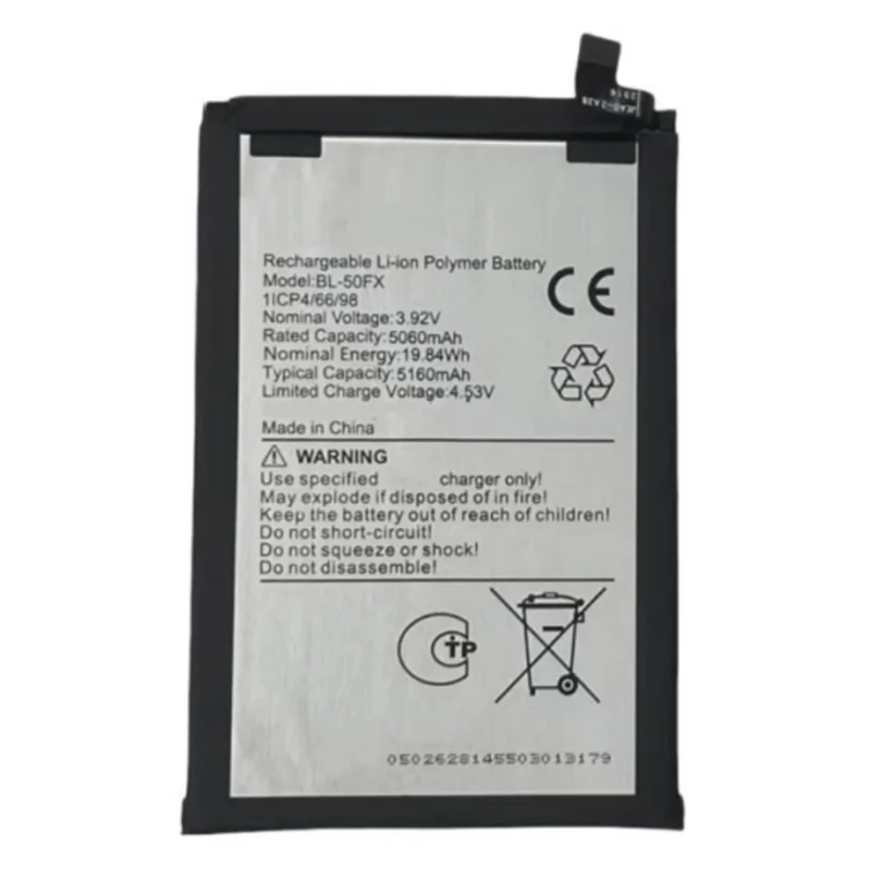 For Infinix Hot 60 Pro 4G 3.92V 5060mAh Li-Polymer Battery Assembly Part (Without Logo) (Encode: BL-50FX)