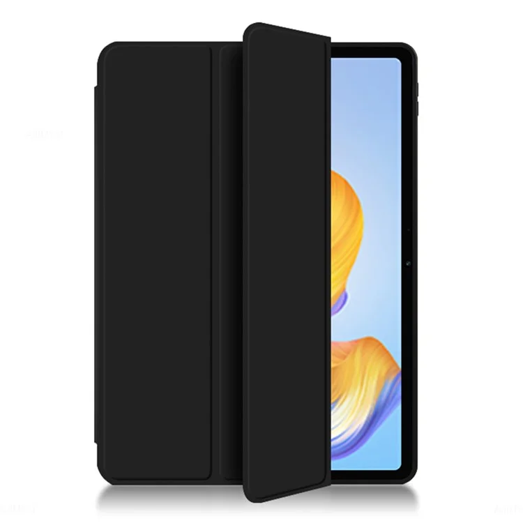Capa de Proteção para Honor Pad 8 - Capa Antiimpacto de TPU+PU Couro, Case com Função de Suporte de Três Dobras - Preto