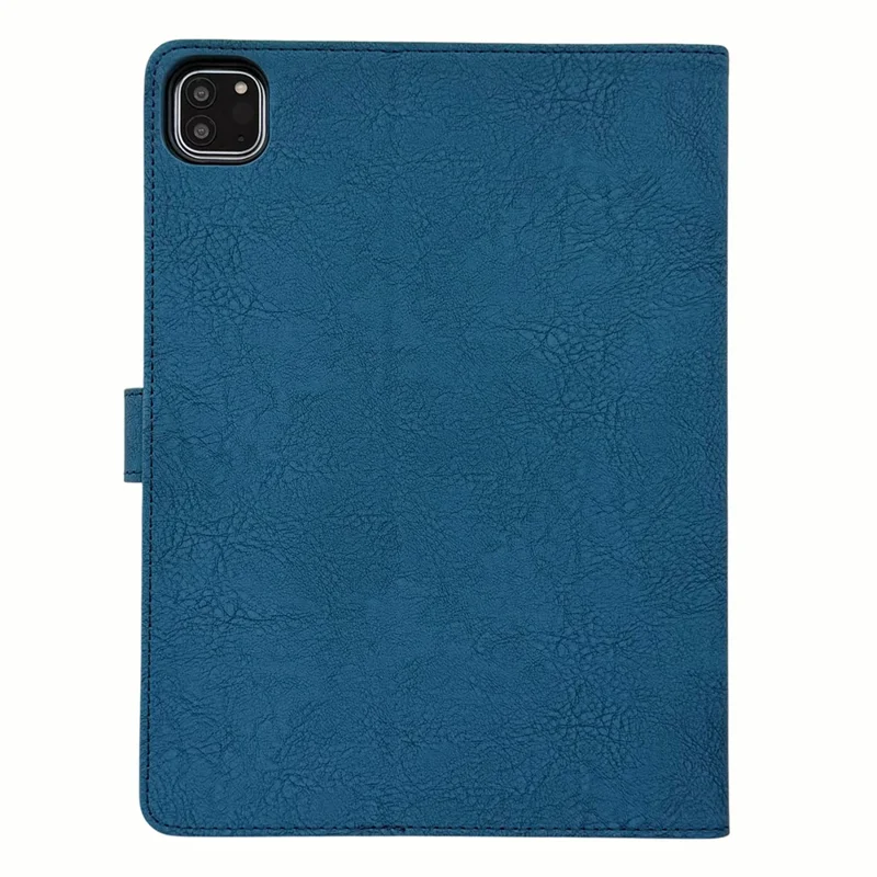 Tablet Case for iPad Pro 13 (2025)  /  (2024) Embossed Magpie Pattern TPU PU Protective Cover with Card Slots - Blue