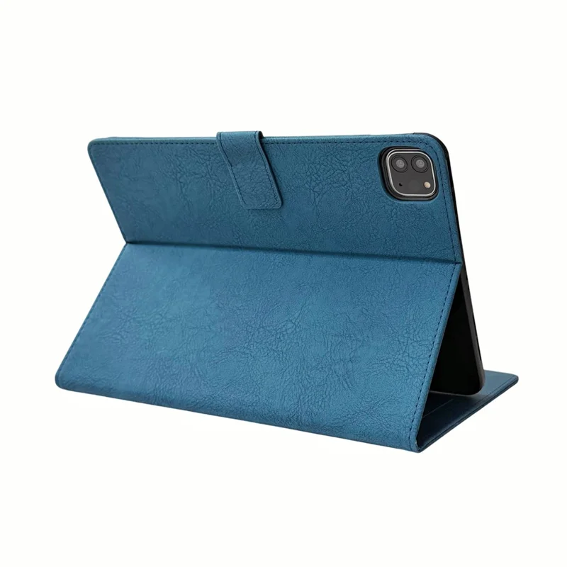 Tablet Case for iPad Pro 13 (2025)  /  (2024) Embossed Magpie Pattern TPU PU Protective Cover with Card Slots - Blue