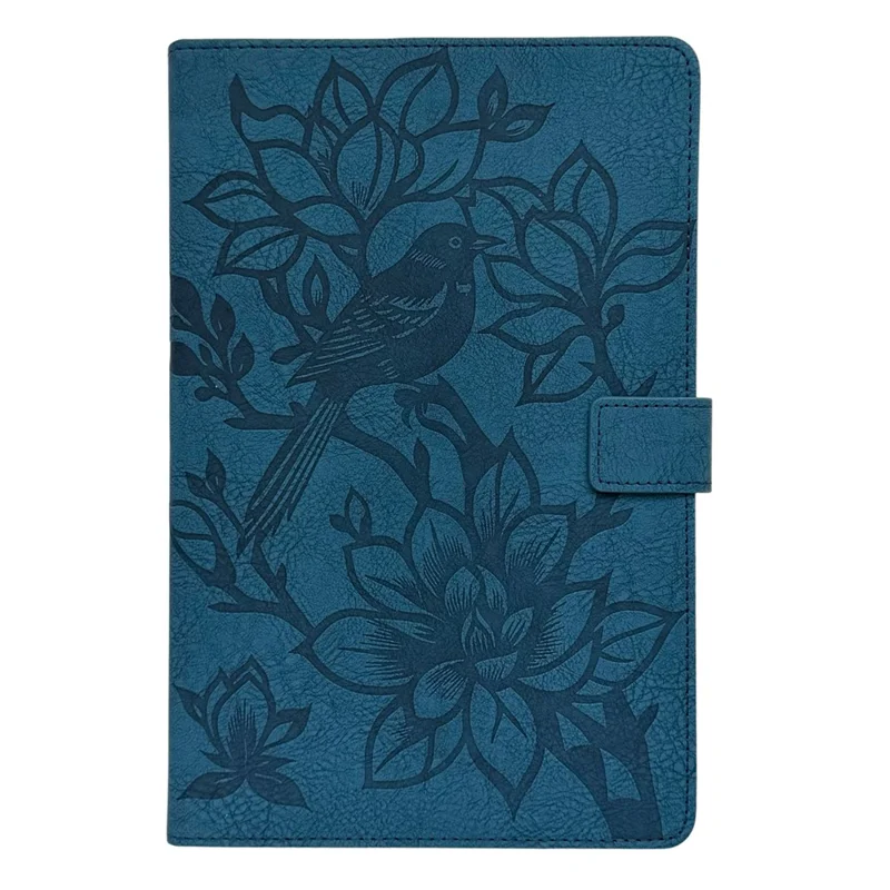 Tablet Case for Samsung Galaxy Tab A11+  /  A9+ Embossed Magpie Pattern TPU PU Protective Cover with Card Slots - Blue