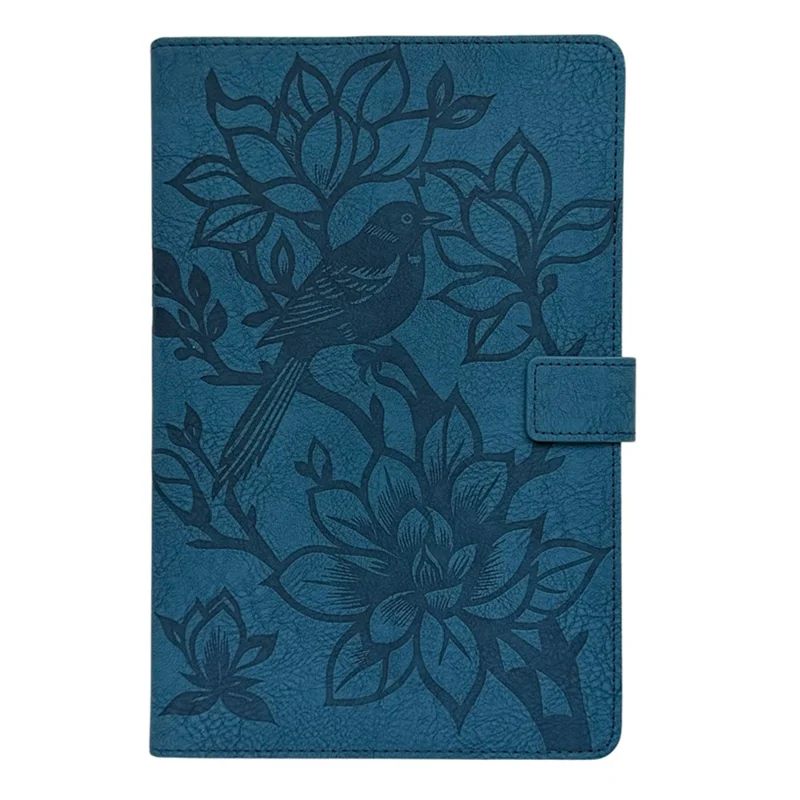 Tablet Case for Samsung Galaxy S9  /  S8  /  S7  Embossed Magpie Pattern TPU PU Protective Cover with Card Slots - Blue