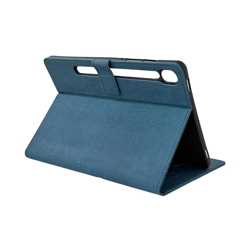 Tablet Case for Samsung Galaxy S9  /  S8  /  S7  Embossed Magpie Pattern TPU PU Protective Cover with Card Slots - Blue