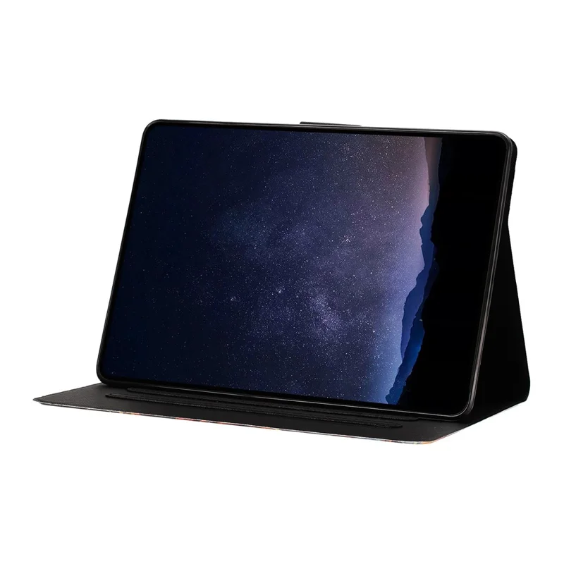 Tablet Case for iPad mini (2024)  /  (2021) Leather Stand Case with Card Slots Litchi Pattern Magnetic Flip Protective Cover - Colorful Wolf