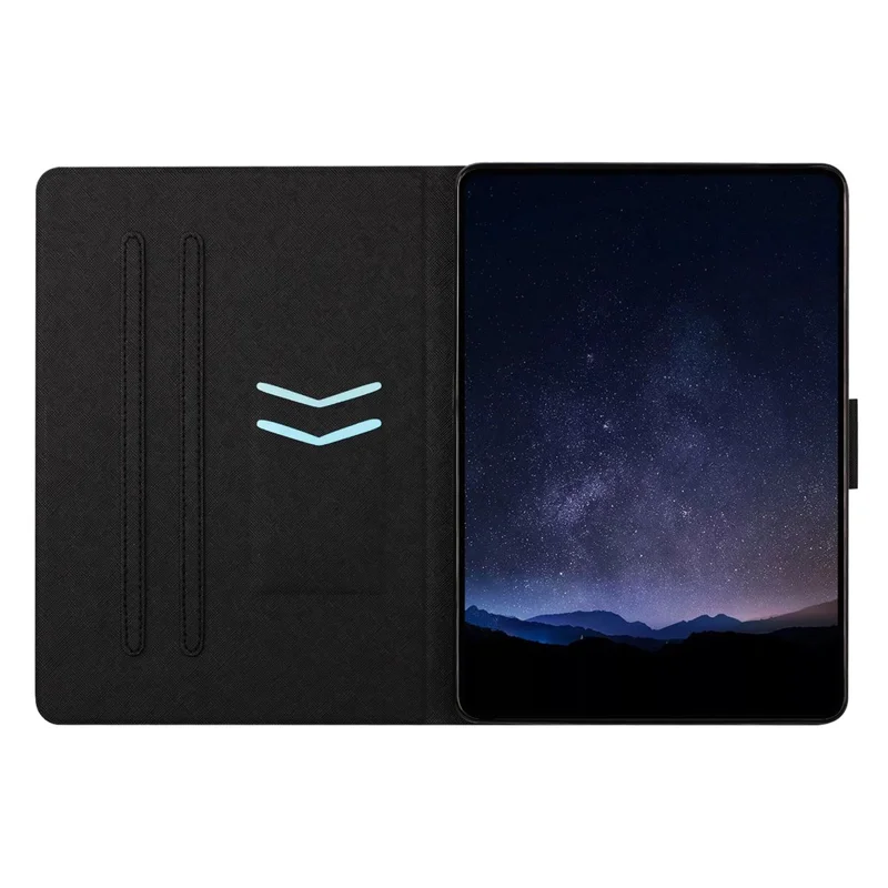Tablet Case for Samsung Galaxy Tab A8 10.5 (2022)  /  (2021) Leather Stand Case with Card Slots Litchi Pattern Magnetic Flip Protective Cover - Colorful Wolf