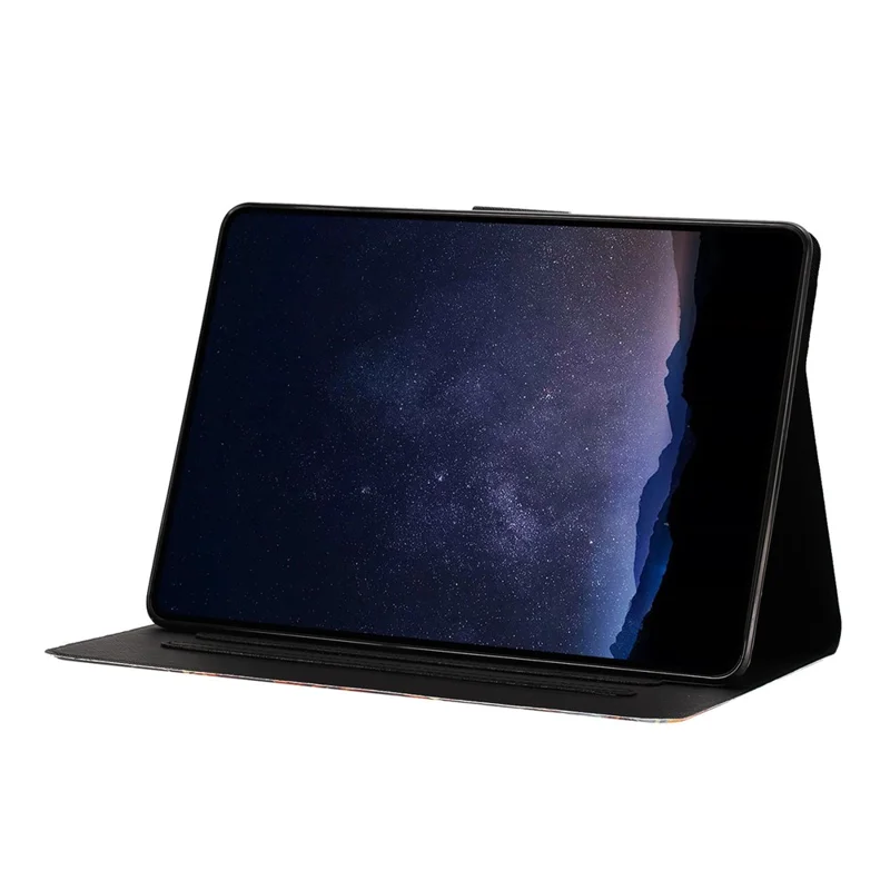 For Lenovo Tab M10 (Gen 3) Tablet Case Leather Stand Case with Card Slots Litchi Pattern Magnetic Flip Protective Cover - Colorful Wolf