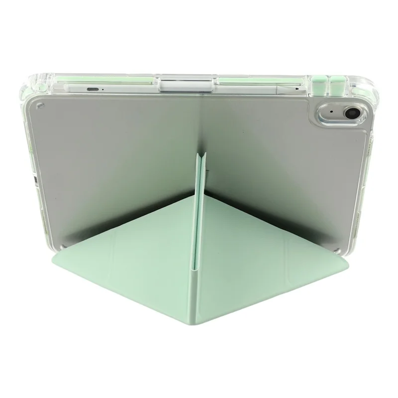 MUTURAL Crystal Shield Case for iPad (2025)  /  10.9 (2022) Trifold Stand Tablet Cover - Green