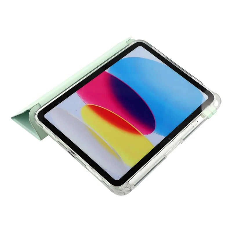 MUTURAL Crystal Shield Case for iPad (2025)  /  10.9 (2022) Trifold Stand Tablet Cover - Green