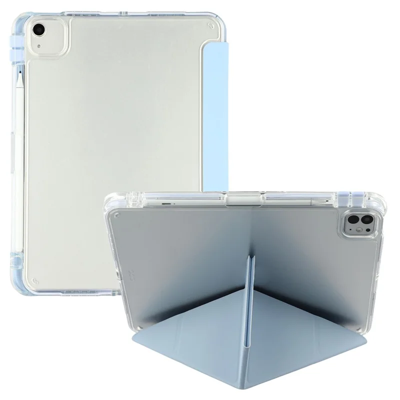 MUTURAL Crystal Shield Case for iPad Pro 11 (2025)  /  (2024) Trifold Stand Tablet Cover - Sky Blue