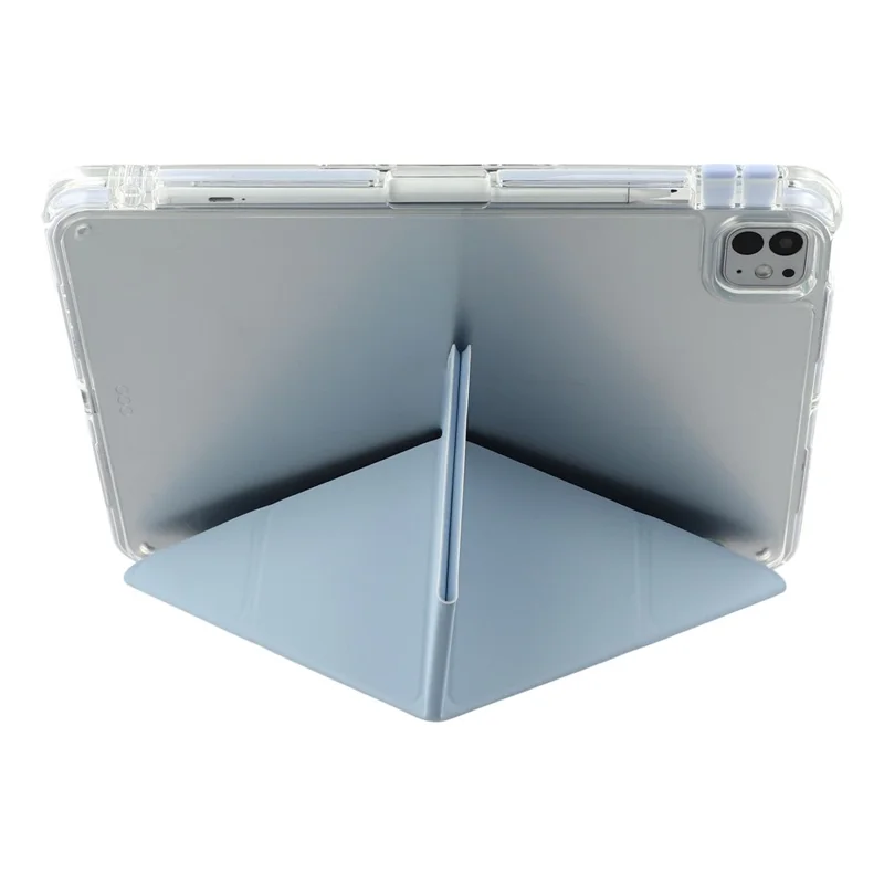 MUTURAL Crystal Shield Case for iPad Pro 11 (2025)  /  (2024) Trifold Stand Tablet Cover - Sky Blue