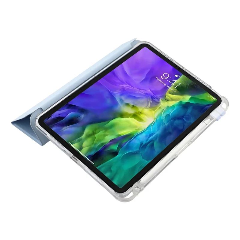 MUTURAL Crystal Shield Case for iPad Pro 11 (2025)  /  (2024) Trifold Stand Tablet Cover - Sky Blue