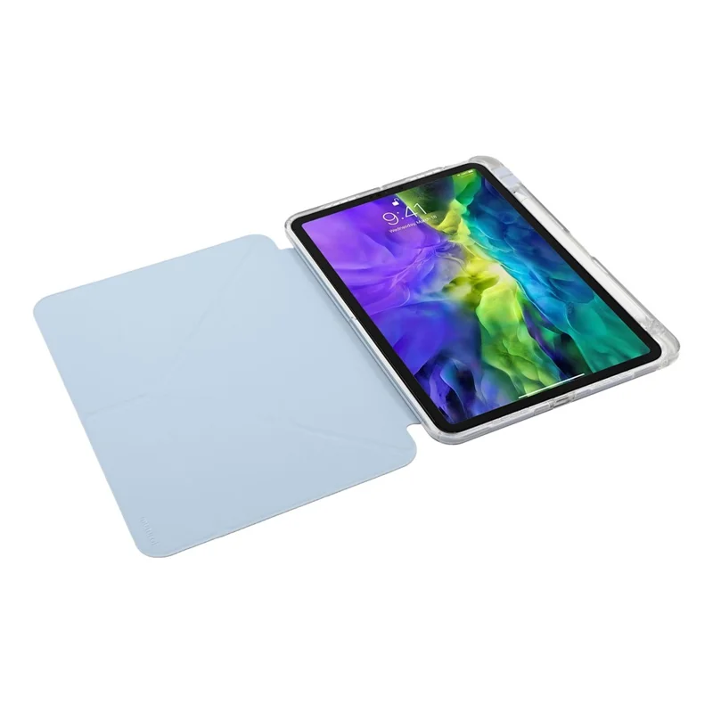 MUTURAL Crystal Shield Case for iPad Pro 11 (2025)  /  (2024) Trifold Stand Tablet Cover - Sky Blue