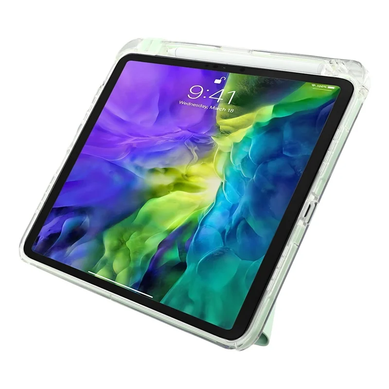 MUTURAL Crystal Shield Case for iPad Pro 11 (2025)  /  (2024) Trifold Stand Tablet Cover - Green