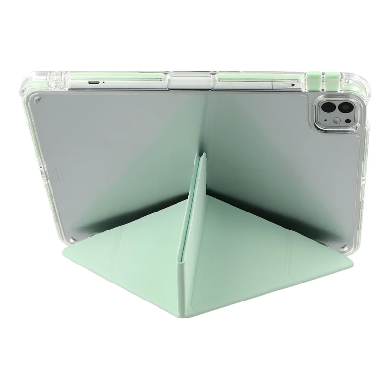 MUTURAL Crystal Shield Case for iPad Pro 11 (2025)  /  (2024) Trifold Stand Tablet Cover - Green