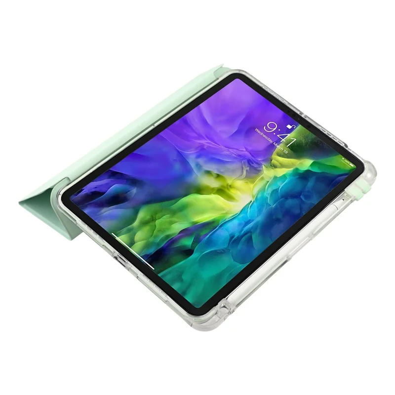 MUTURAL Crystal Shield Case for iPad Pro 11 (2025)  /  (2024) Trifold Stand Tablet Cover - Green