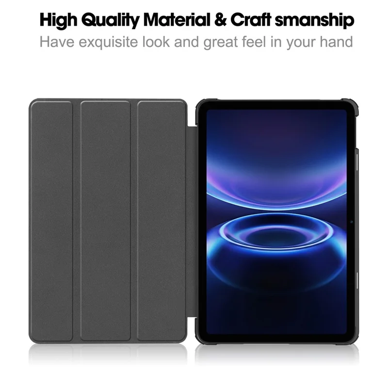 For Xiaomi Redmi Pad 2 9.7 / Pad 2 SE Case Anti-Drop Leather Stand Tablet Cover - Black