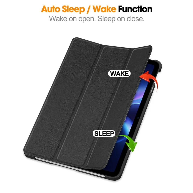 For Xiaomi Redmi Pad 2 9.7 / Pad 2 SE Case Anti-Drop Leather Stand Tablet Cover - Black
