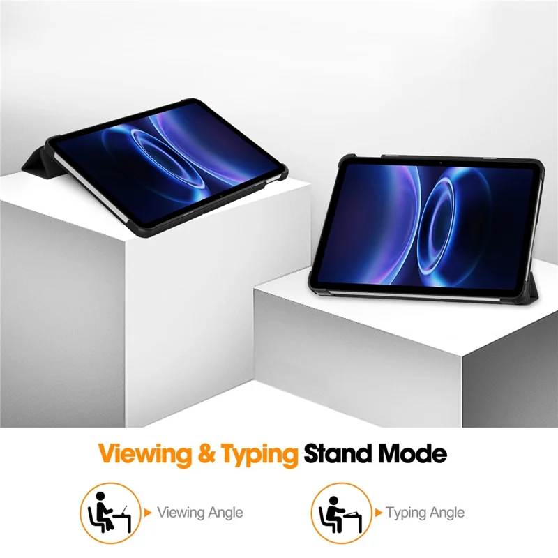 For Xiaomi Redmi Pad 2 9.7 / Pad 2 SE Case Anti-Drop Leather Stand Tablet Cover - Black