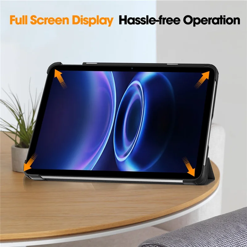 For Xiaomi Redmi Pad 2 9.7 / Pad 2 SE Case Anti-Drop Leather Stand Tablet Cover - Black
