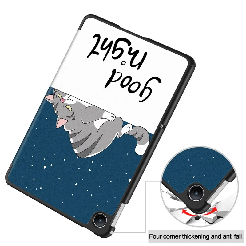 For Xiaomi Redmi Pad 2 9.7 / Pad 2 SE Case Tri-fold Stand Pattern Print Leather Tablet Cover - Cat