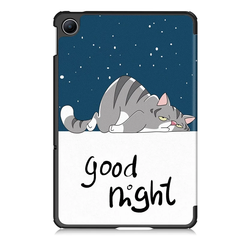 For Xiaomi Redmi Pad 2 9.7 / Pad 2 SE Case Tri-fold Stand Pattern Print Leather Tablet Cover - Cat