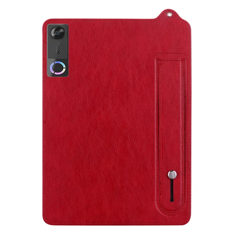 For Lenovo Legion Y700 (Gen 5) Case Hand Strap Kickstand Leather Tablet Cover - Red