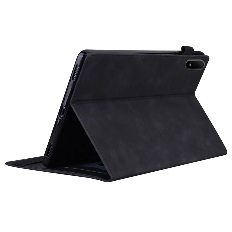 Capa de Folio Protetora em Pele Sintética para Oppo Pad Mini com Suporte para Cartões - Preto