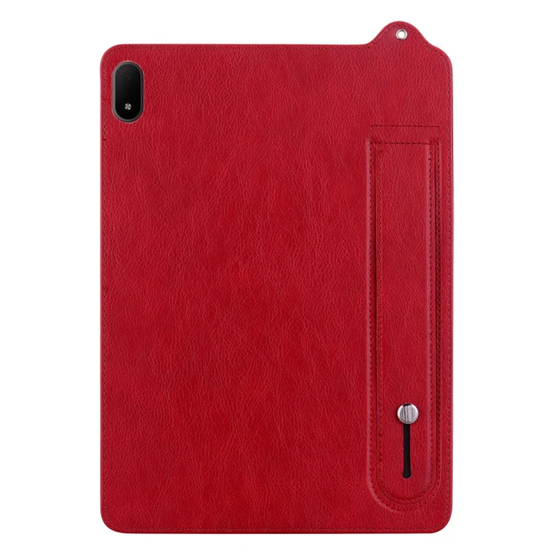 For Oppo Pad Mini Case Hand Strap Kickstand Leather Tablet Cover - Red