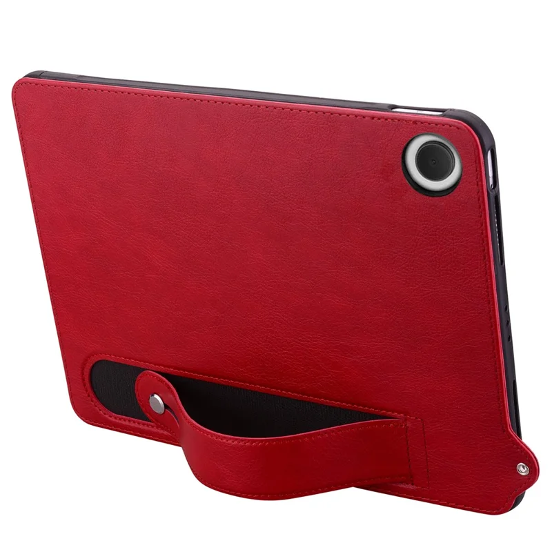 For Xiaomi Redmi Pad 2 9.7 / Pad 2 SE Case Hand Strap Kickstand Leather Tablet Cover - Red