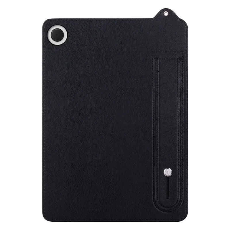 For Xiaomi Redmi Pad 2 SE Case Hand Strap Kickstand Leather Tablet Cover - Black
